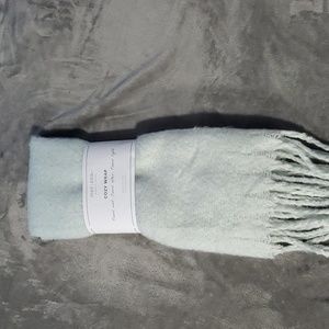 NWT Mer Sea Soft Green Blend Colors Wrap with Fringe Ends